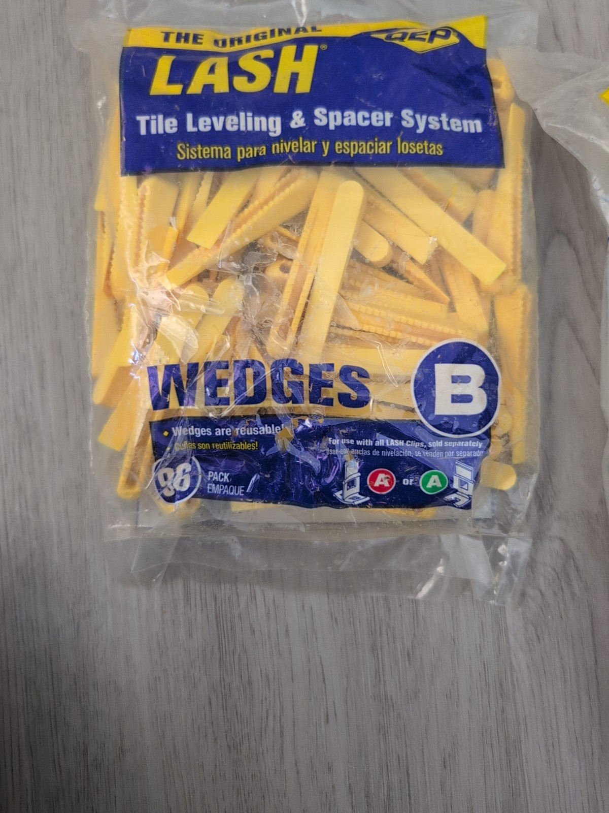 New QEP LASH Curved Floor Tile Leveling System, Clips Part A + Wedges part B 96