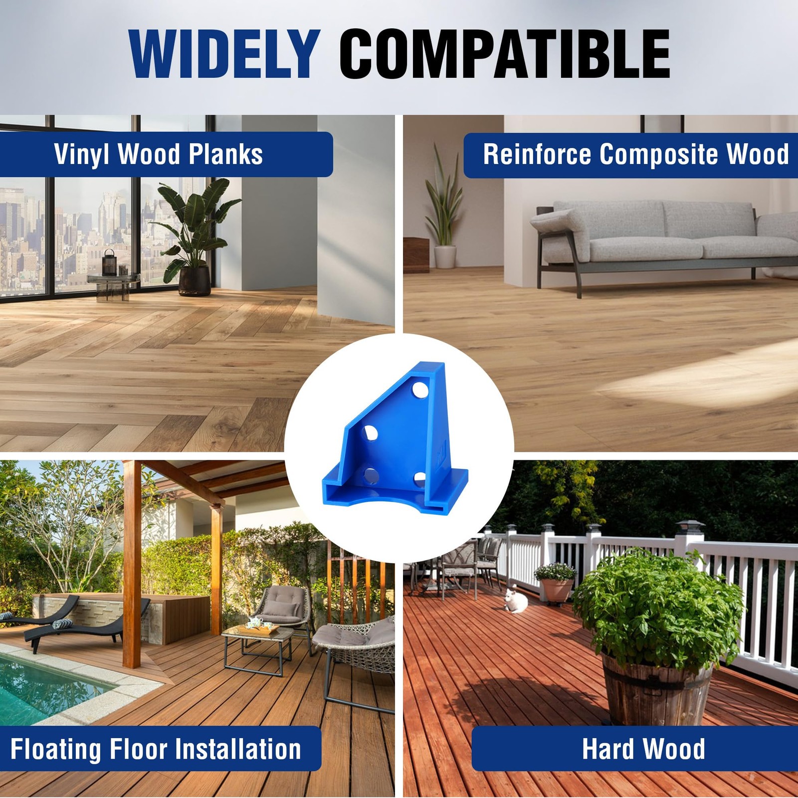 Workpro 40-Pack Floor Spacers 2 In 1 Laminate Flooring Spacers 1/2 1/4 Gaps