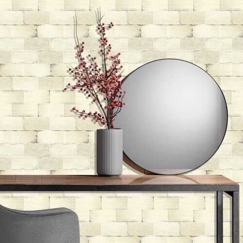 Eco-Friendly Peel & Stick Tiles – Grunge Beige Subway, 10 Sheets