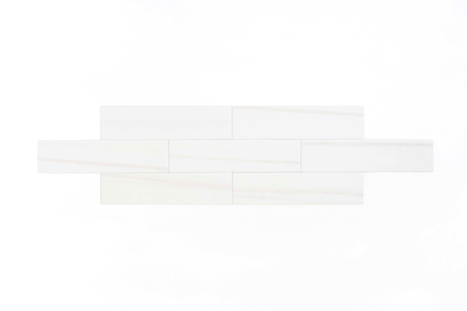Cruz Bay Studio MKT61087 Alpine – 3″ x 12″ Brick Wall Tile – – Blanc Gloss