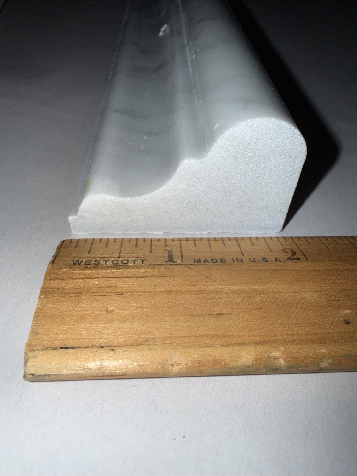 8 PCS Carrara White Marble Chair Rail Trim for Luxurious Bathroom Decor 12″x2″