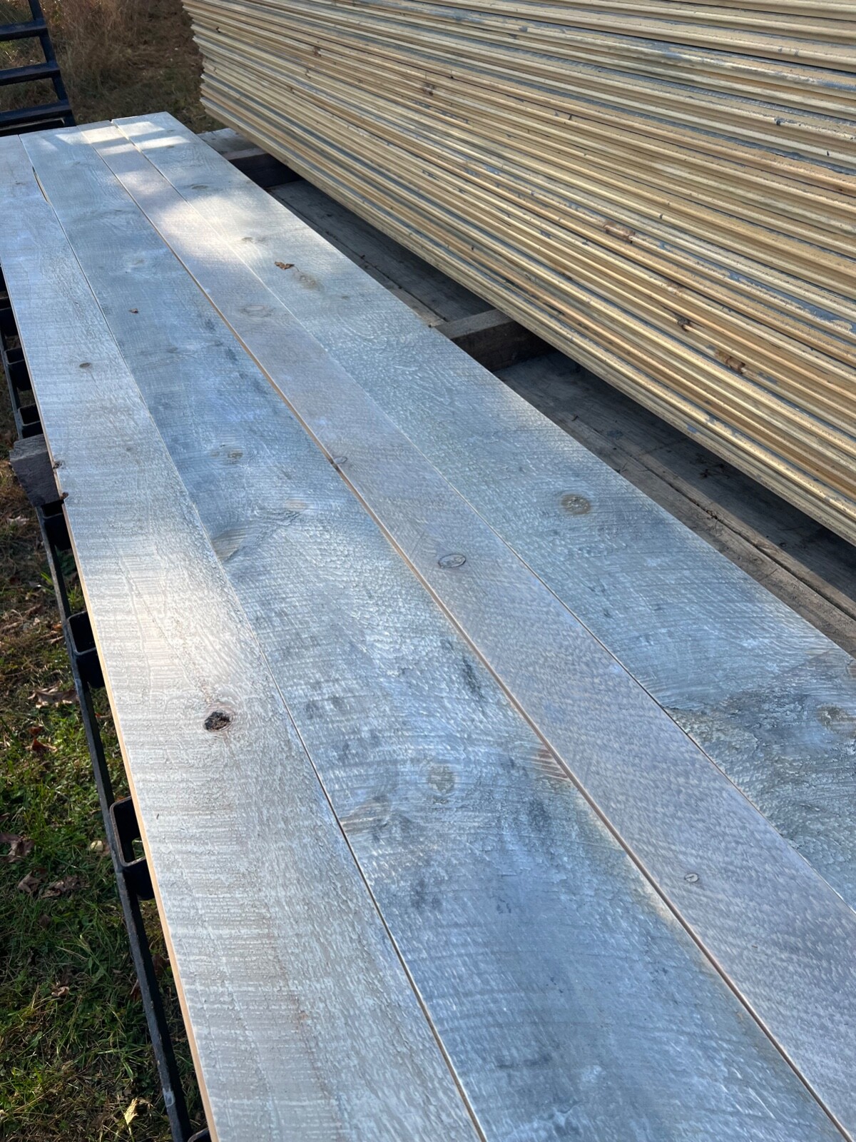 Circle Sawn weathered Pine Flooring