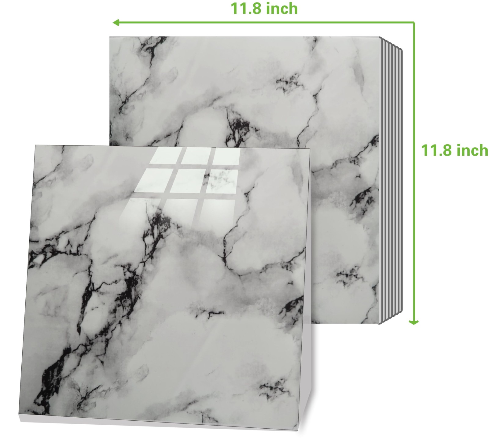 Peel and Stick Backsplash Marble Look 12″X12″ Self Adhesive Wall Tile Back Sp…