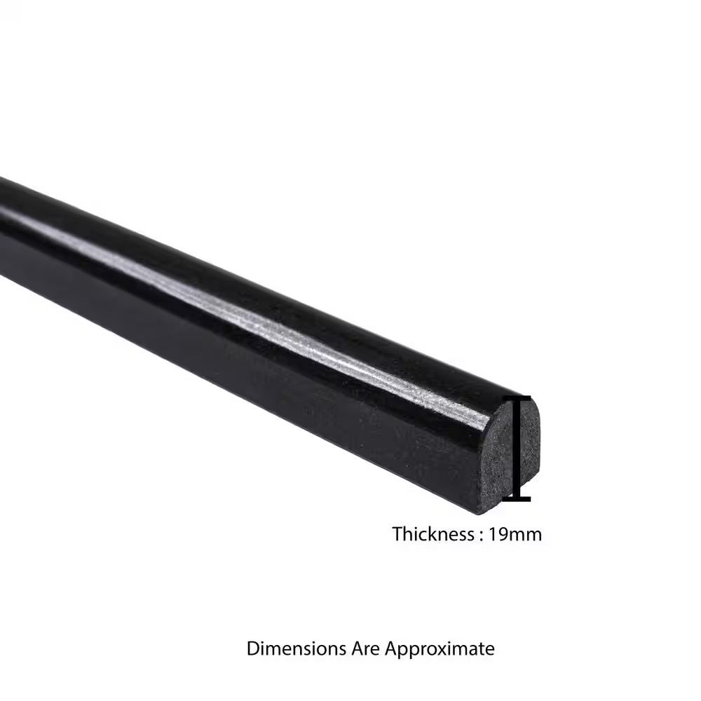 Absolute Black Pencil Molding 3/4 In. X 12 In. Polished Granite Wall Tile (1 Lin