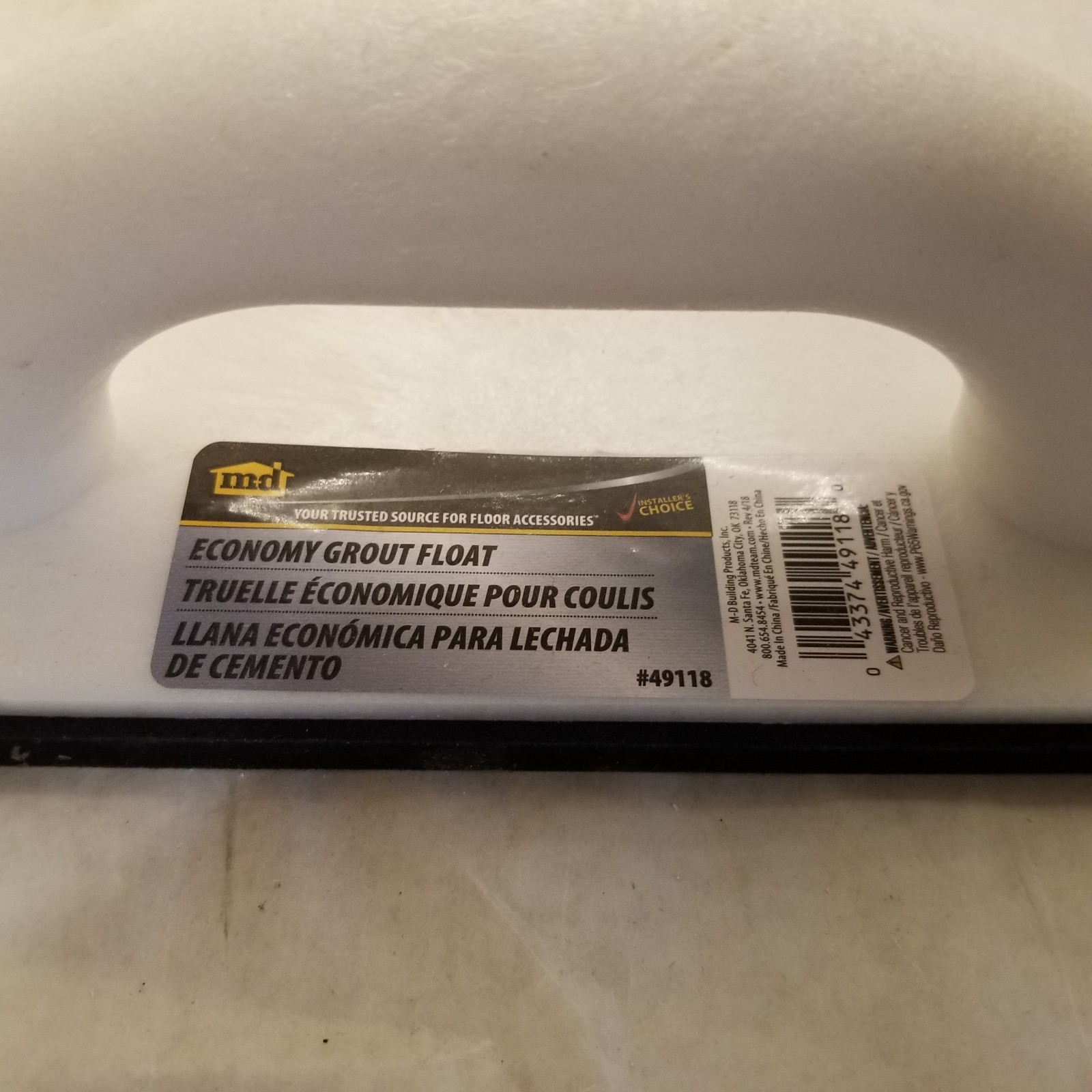 MD Economy Grout Float 3.25 in. x 10 in. Approx