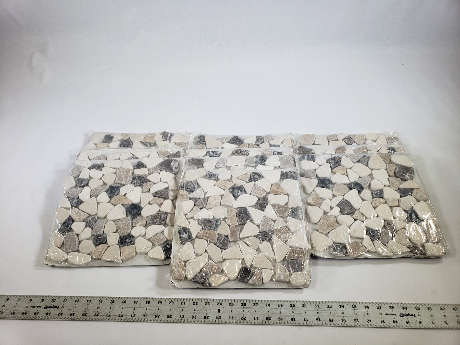 Lot Of 10 MS International Multicolor Recycle Mix Marble Pebble 11.42″ x 11.42″