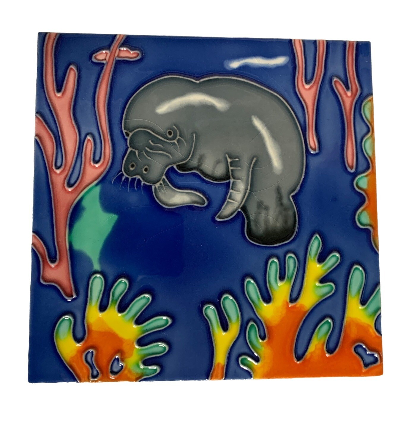 Manatee Backsplash 8×8 Decorative Wall Art Ceramic Tile New