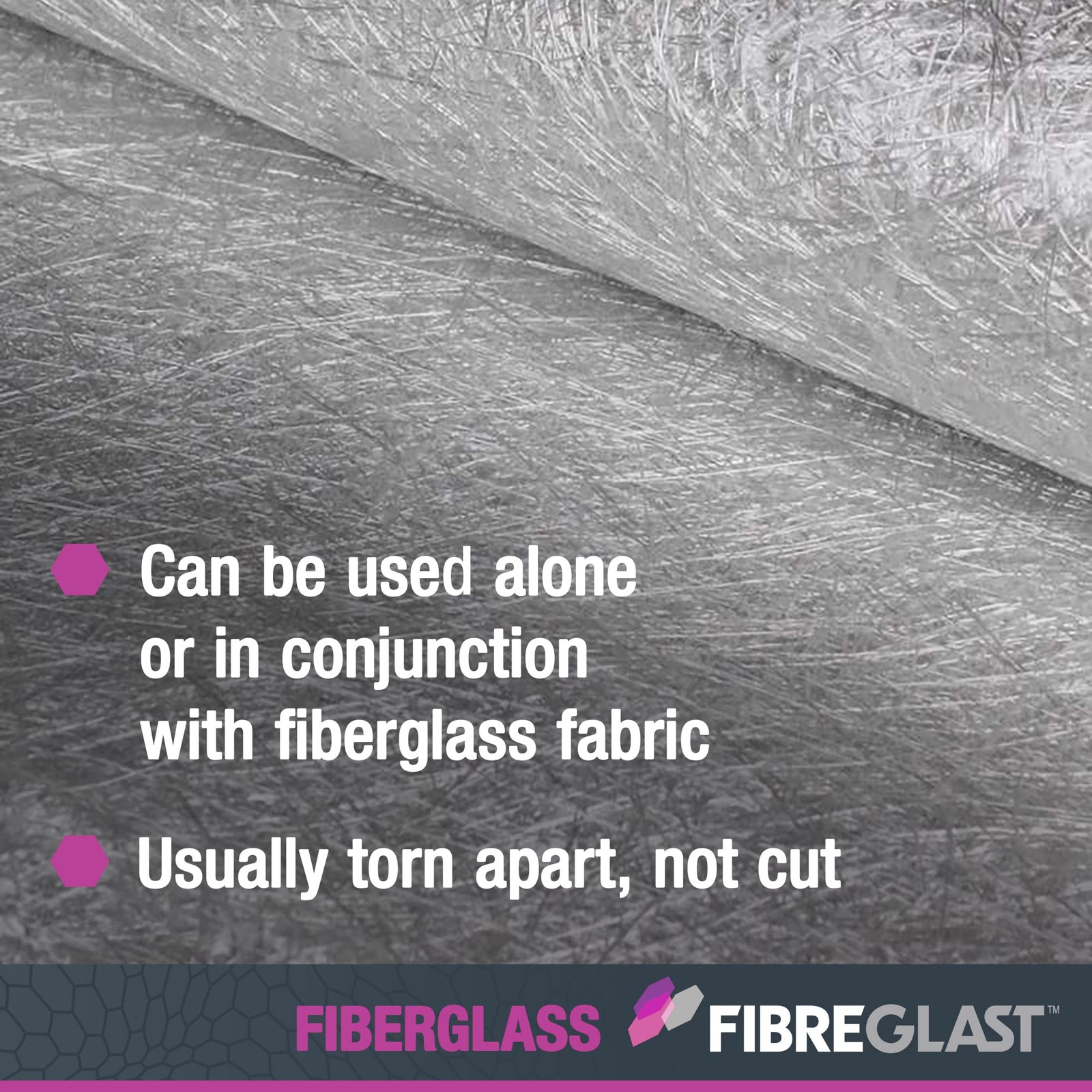 Fibre Glast Fiberglass Chopped Strand Mat – Strong, Easy to 10 yards, Silver