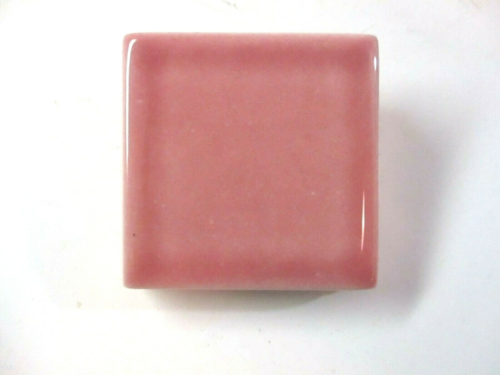 1 Floor Tile 2-1/16″ Sq. x 1/2″ Thick Dark Pastel Pink Gloss Vitreous Porcelain
