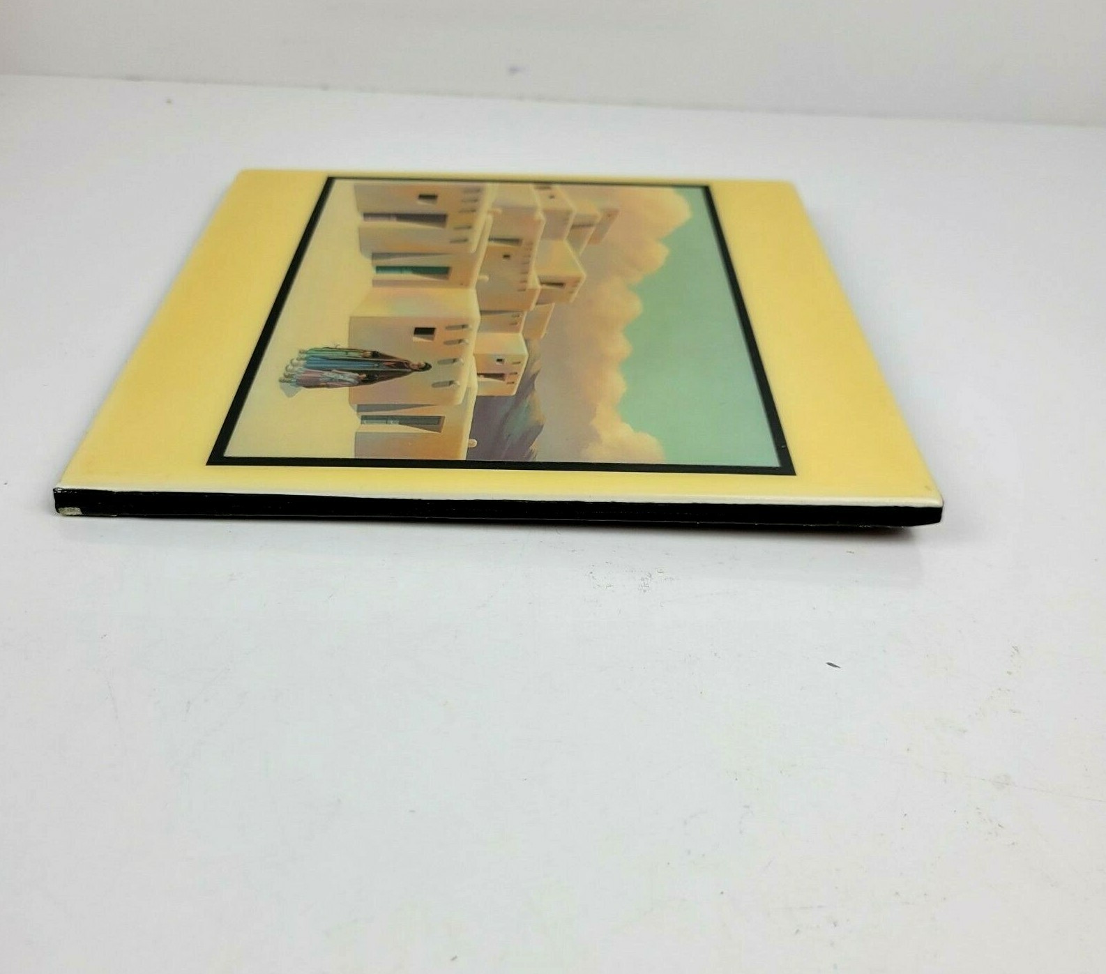 Deborah Hiatt Ceramic Art Tile “Sheltered Hearts” Art Co. 8″ x 8″ Made in USA