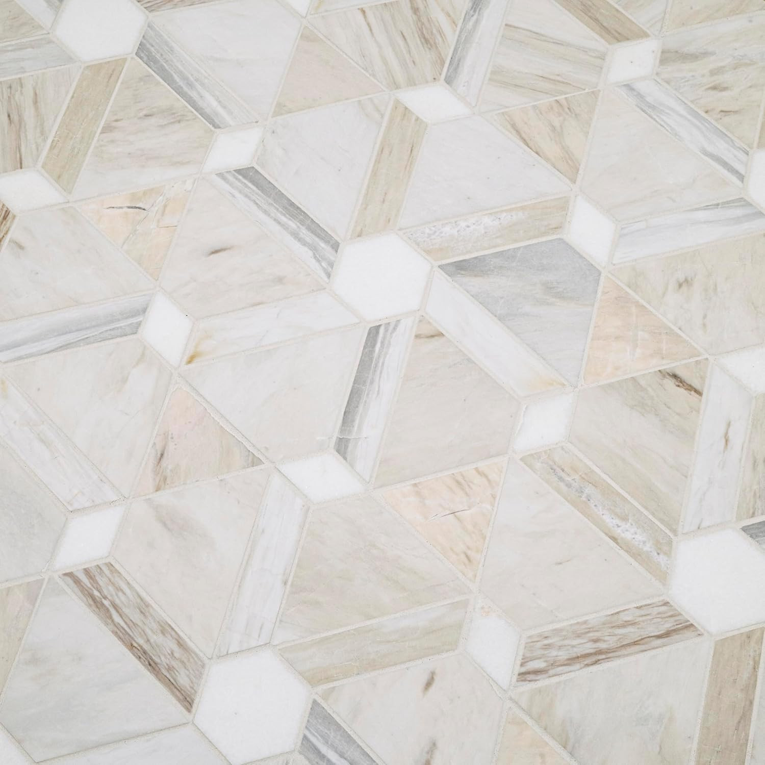 Angora Floralis Polished Marble Mosaic Tile for Luxurious Spaces 11×12