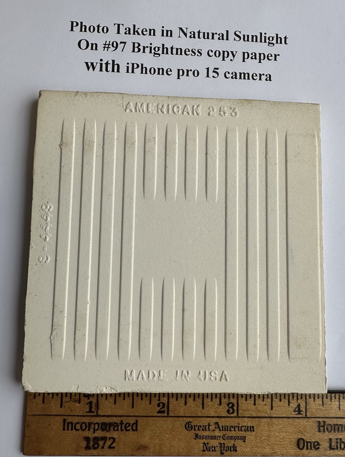 1 pc. Brite Gloss White #47: 4-1/4″ Ceramic Bullnose Tile by American Olean