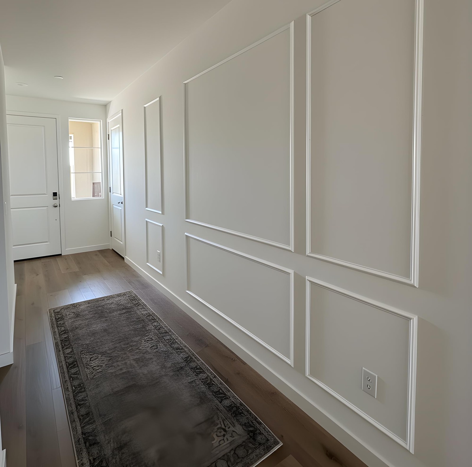 Wall Molding Kit Wainscoting Trim Self Adhesive Accent Panel Set of 6 Pcs