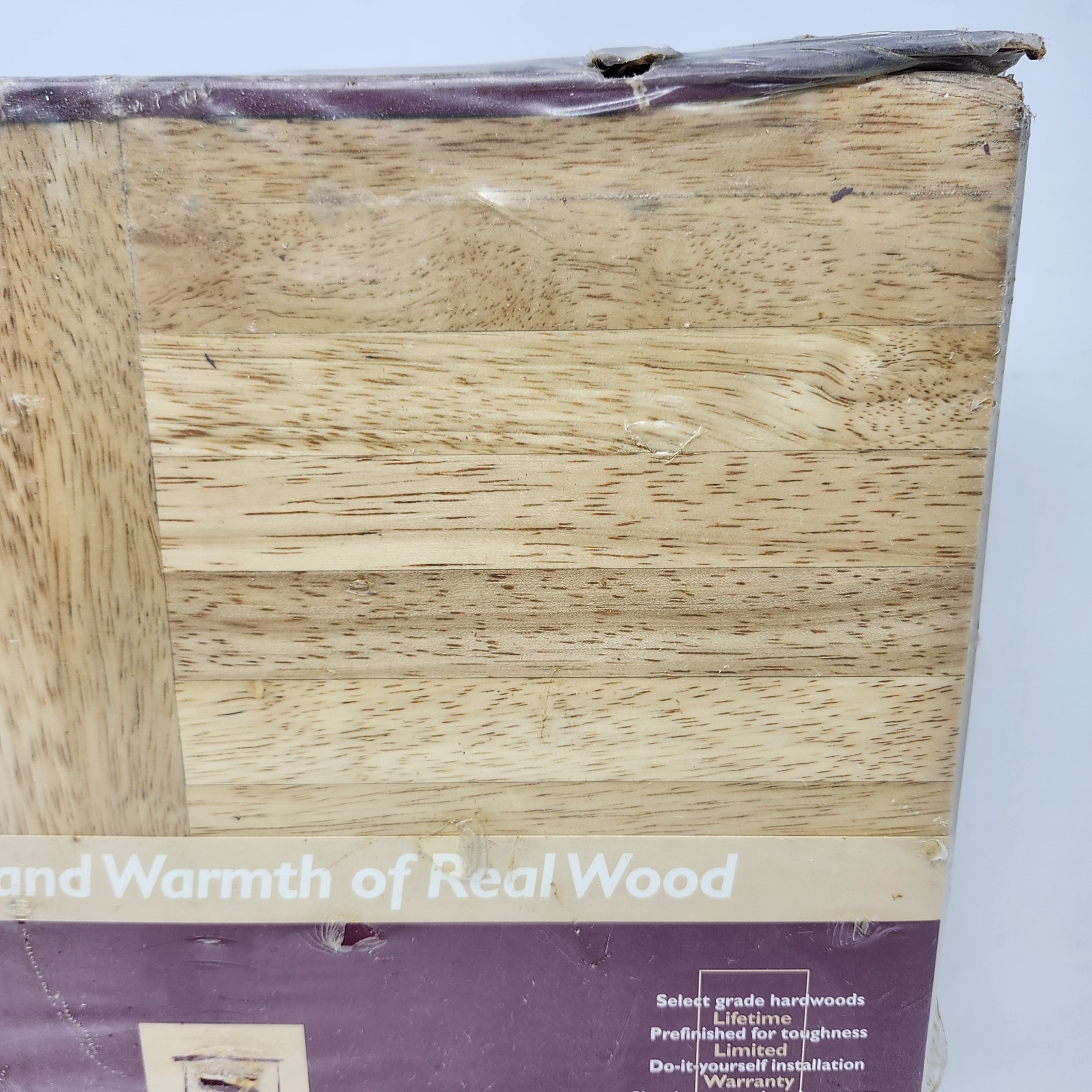 Vintage Beech Parquet Hardwood Tile Flooring (10 Tiles/Package) Swedeco Natural