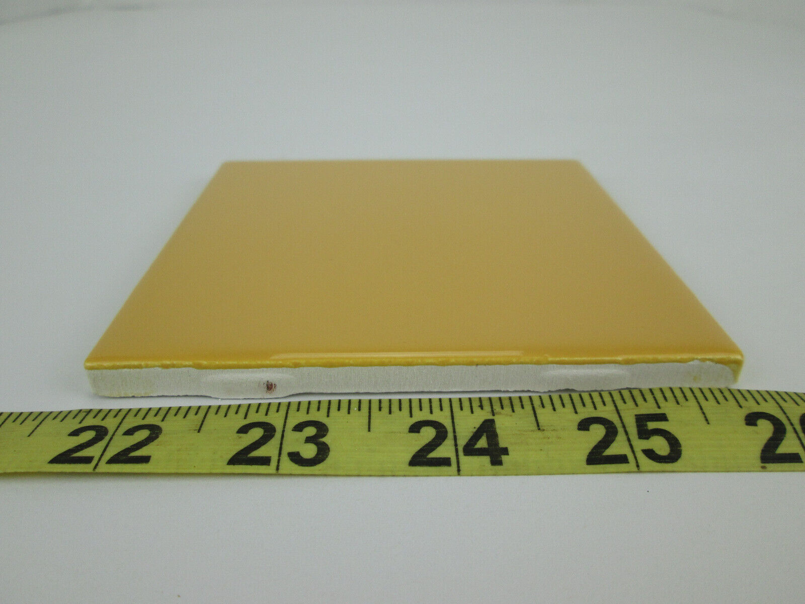 Lot of 6 New Old Stock Daltile Ceramic Tile Mustard Yellow QTC1 4-1/4″ x 4-1/4″