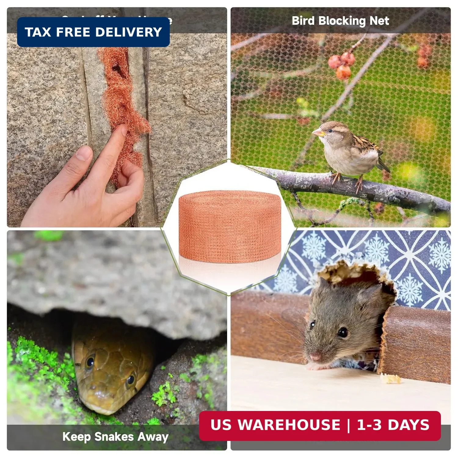 5th Gen Copper Mesh Rodent Control Set, 4in x 30ft Premium Pure Copper Wool | Ru