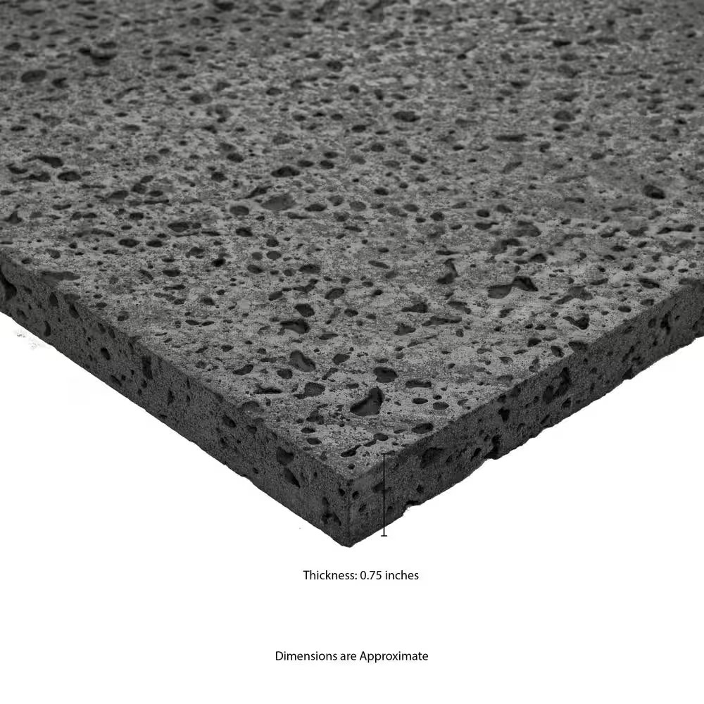 Lava Stone 12 In. X 12 In. X 2 Cm Rough Honed Basalt Floor Tile Paver (1 Sq. Ft.