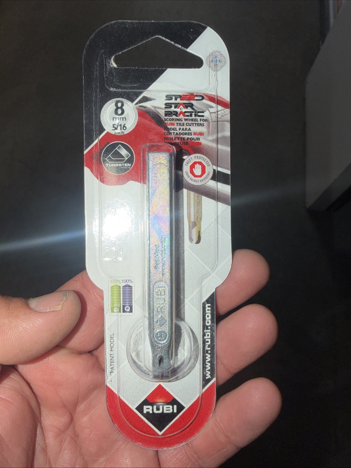 Rubi 01958 8mm,5/16, Speed Star Pocket Rapid Practic Tile Flooring Scoring Wheel