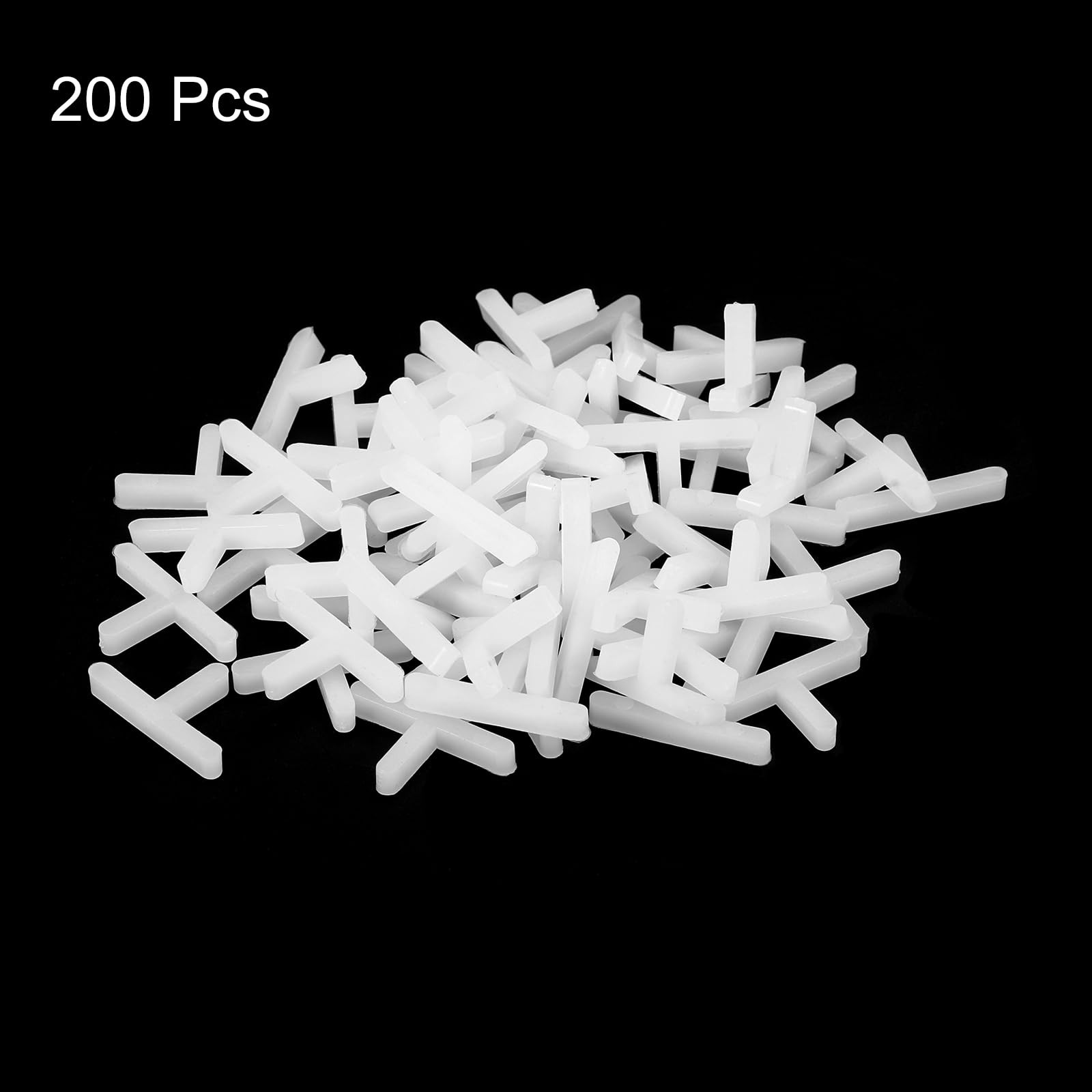 uxcell 200Pcs Wall Floor Tile Plastic T Shape Spacers Tiling Tools 2.5mm 3/32″ T