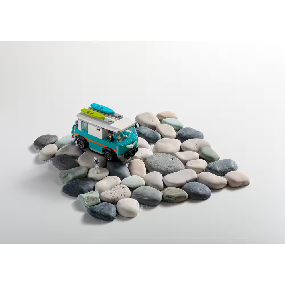 Classic Pebble Tile Black/Green/Tan 11-1/4 In. X 11-1/4 In. X 12.7 Mm Mesh-Mount