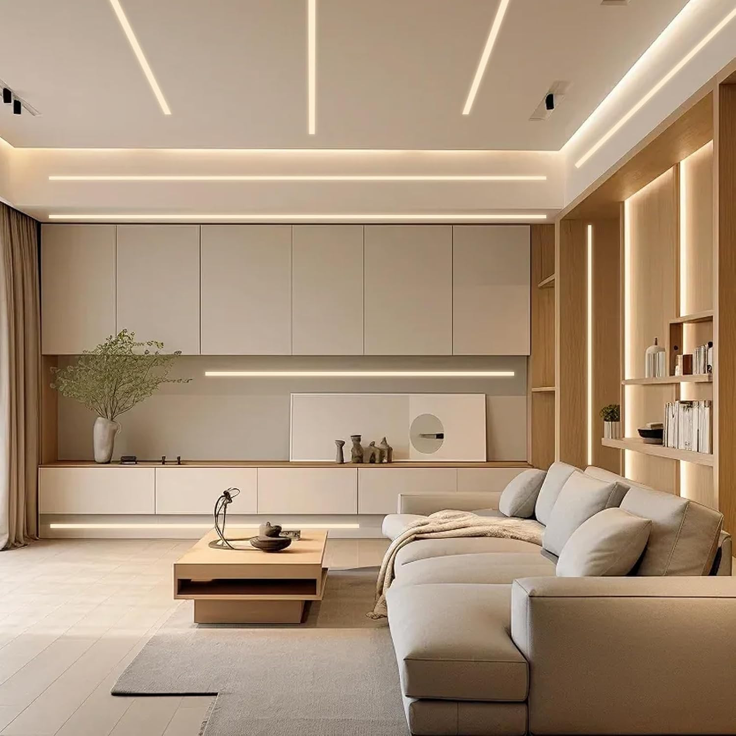 10 Pack Plaster-In Drywall Recessed Led Strip Channel Diffuser 6.6Ft/2Meter Alum
