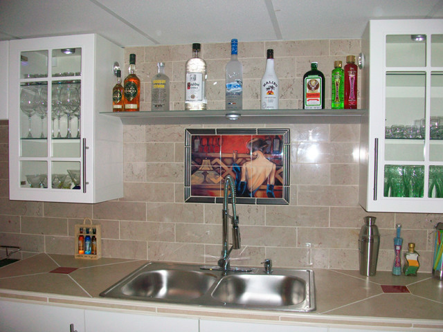 Art Mural Ceramic Glass Wine Interior Bar Tile #77