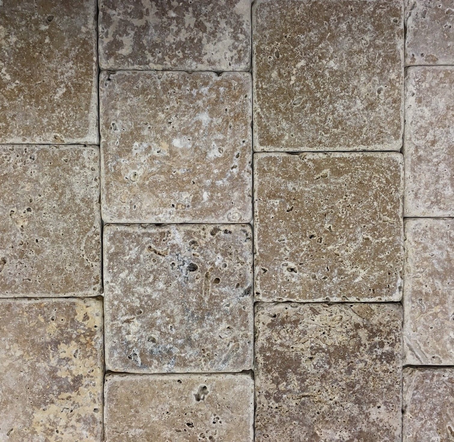 Noce 4×4 Tumbled Travertine Tile Backsplash Floor Wall (Sold by 1SF) Patio