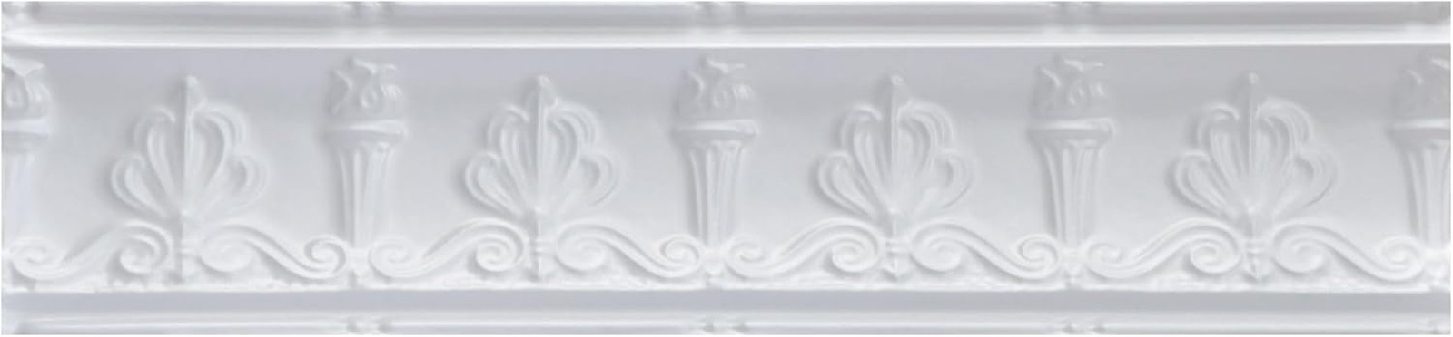 Moonlit Seashore White Tin Cornice 24ft – Pack of 6 for Elegant Decor