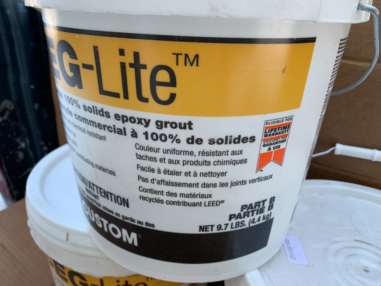 2 Gallons 19.5 Lbs Custom CEG-Lite Commercial 100% Solids Epoxy Grout Part B