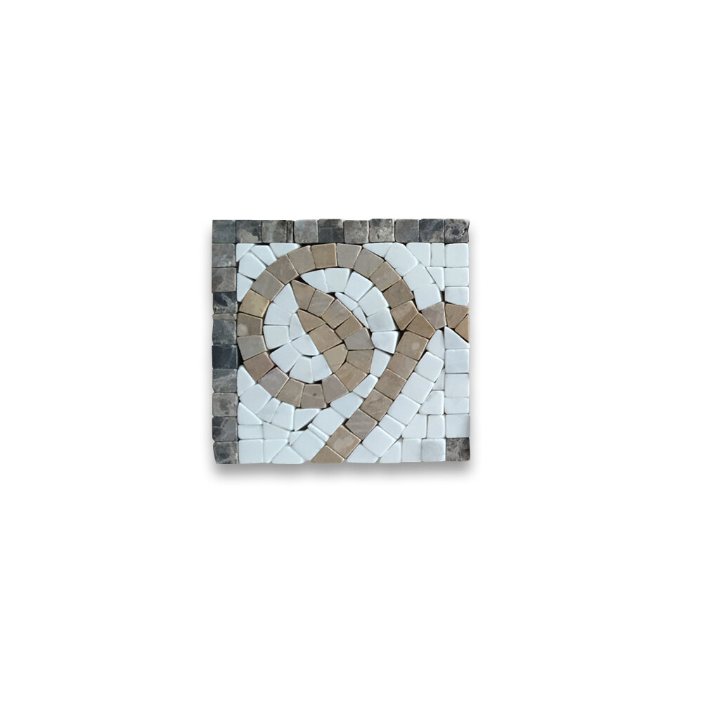 B0023CT Marble Mosaic Border Decorative Accent Tile Garden Gold 4×4 Tumbled