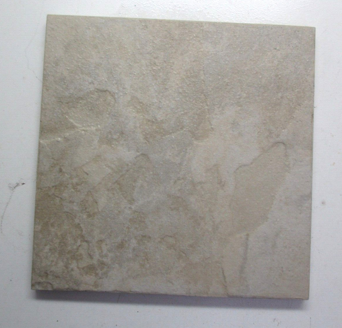 1 Floor Tile Italy 5-13/16″ Square Beige Matte Imitation Slate FlagStone Vintage