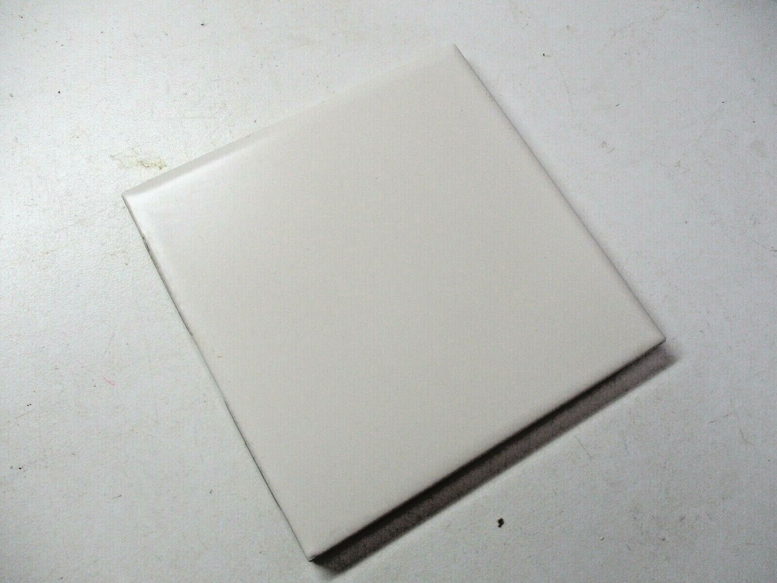 1 Wall Tile Interceramic USA Square 4-1/4″ Satin Cream Light Beige Ceramic Vtg