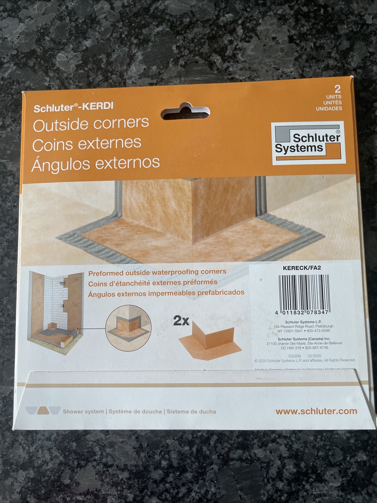 ⭐️New 1 Schluter Kerdi Preformed Outside Corner