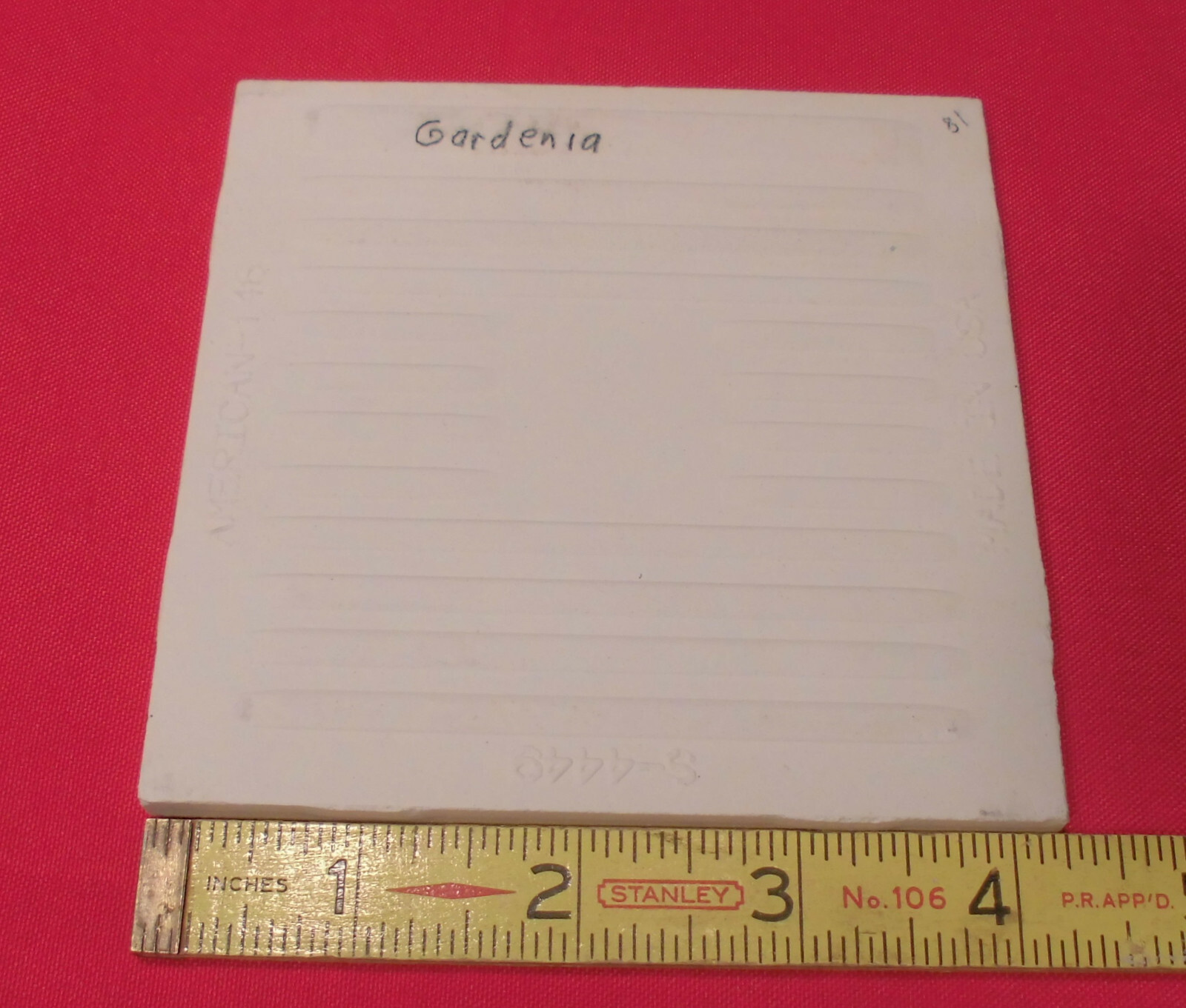 1 pc. Bullnose Ceramic Tile *Off-White – Gardenia* 4-1/4″ by American Olean #97