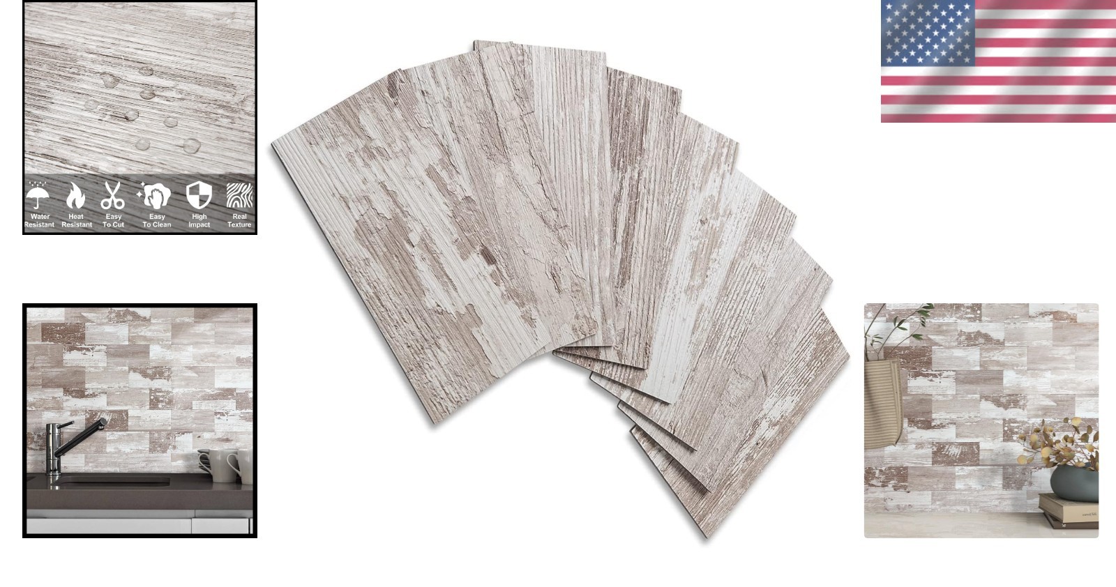 Elegant Brown Birch Peel and Stick Subway Tiles for Effortless Backsplash Design