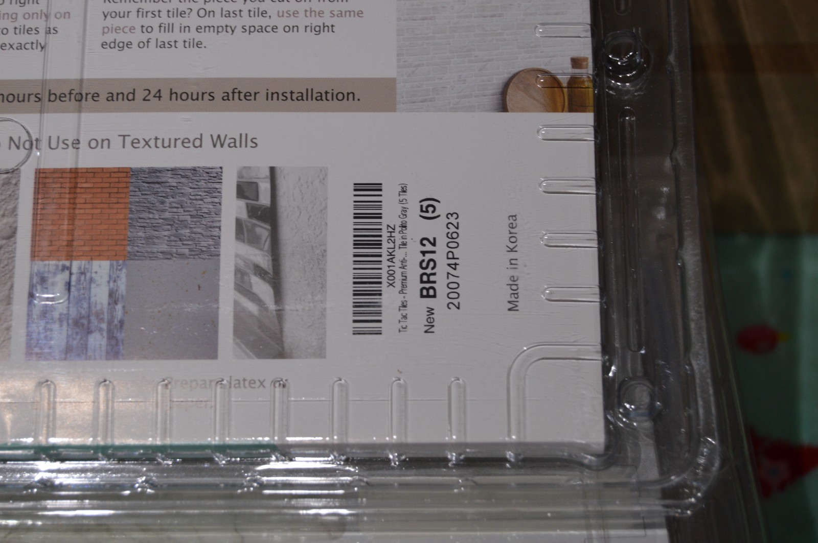 Lot of (9) Tic Tac Tiles Polito Gray 10″x10″ Peel & Stick Tile BRS12