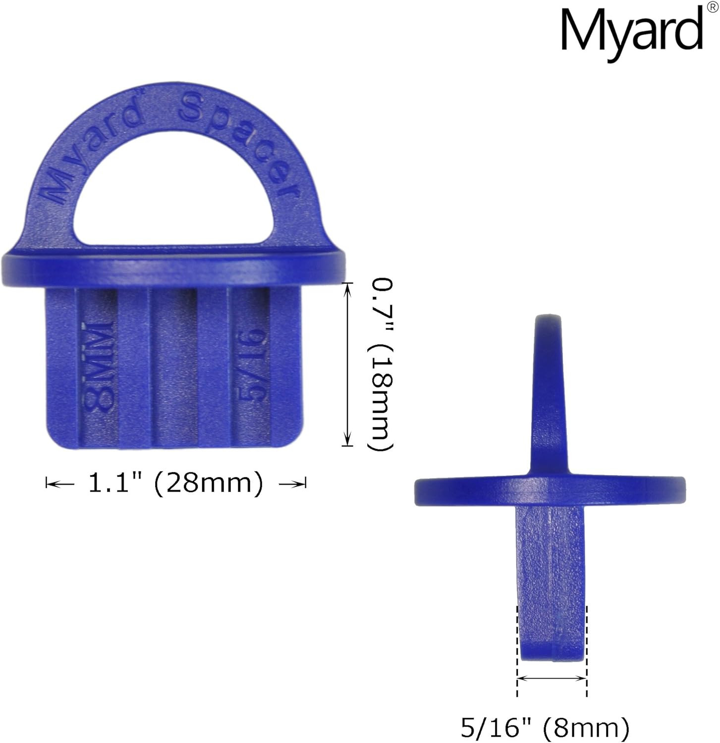 Blue 20 Packs 5/16 Inch Deck Spacer with Bright Color Easily Spotting, Easy Pull