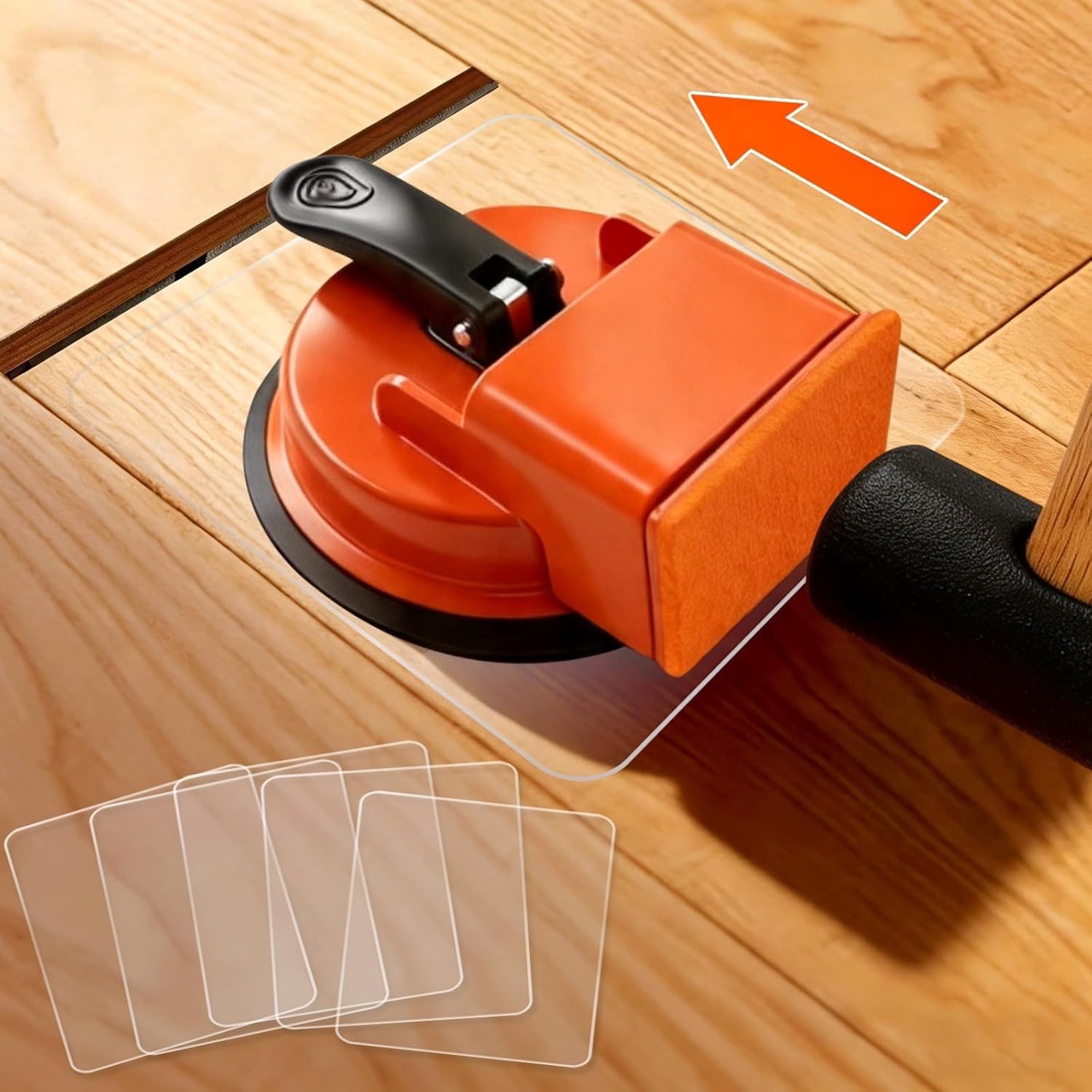 Versatile Floor Suction Tool with 5 Non-Slip Pads – Strong Carbon Steel Design