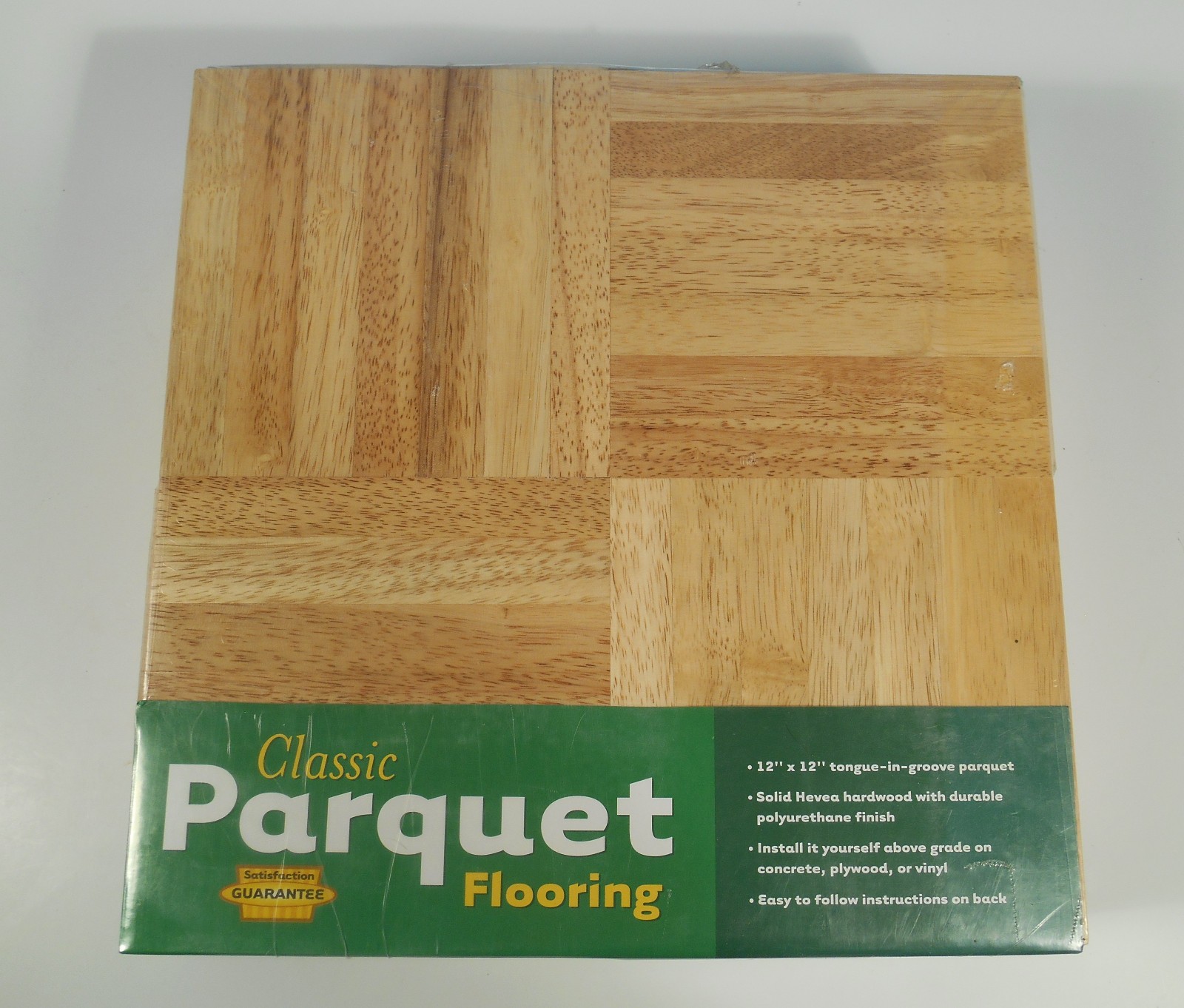 Solid Parquet Hardwood 12×12 Tile Flooring 10 Sq. Ft. Classic NEW!