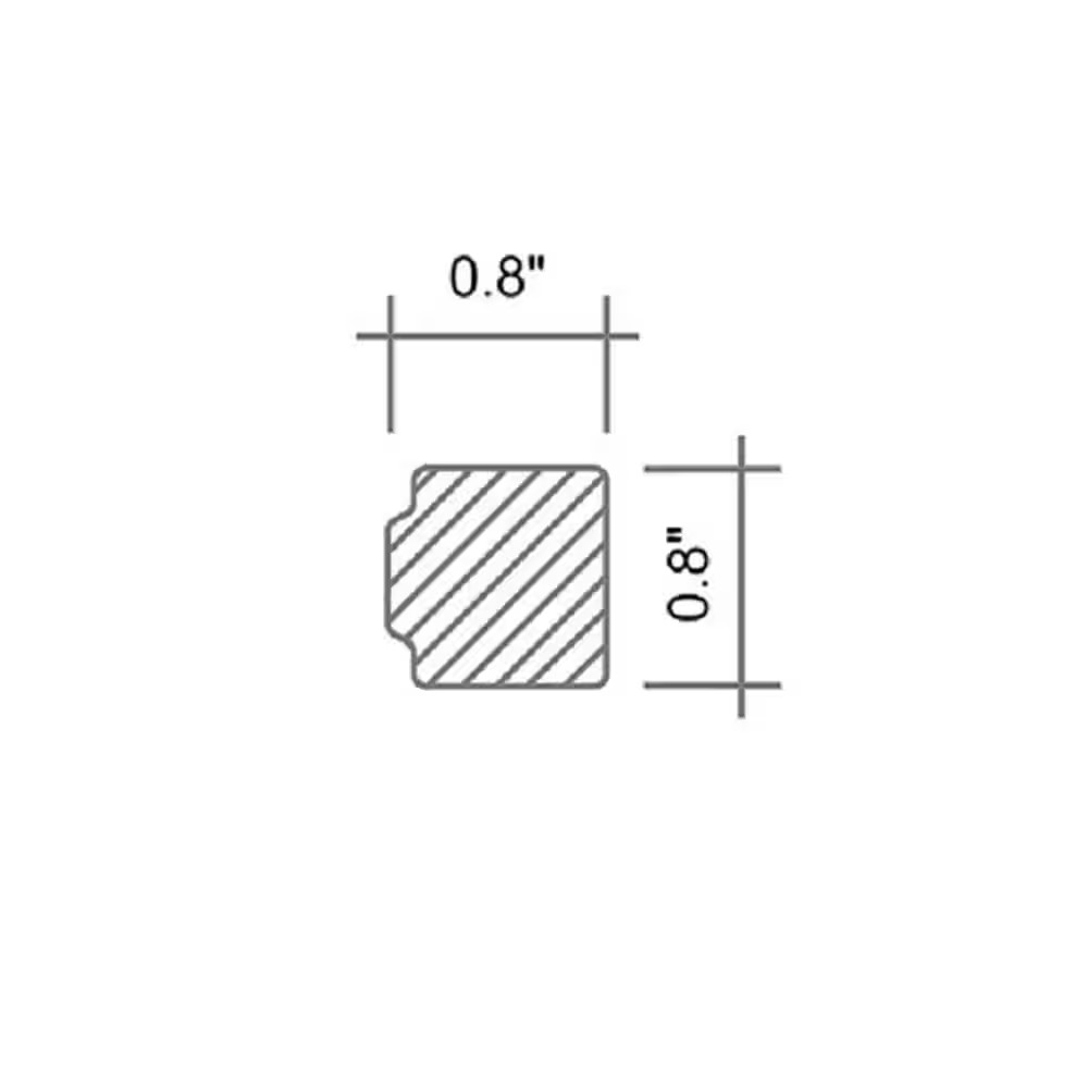 Grandis 0.8 In. X 12 In. Pearl White Marble Honed Pencil Liner Tile Trim (0.667