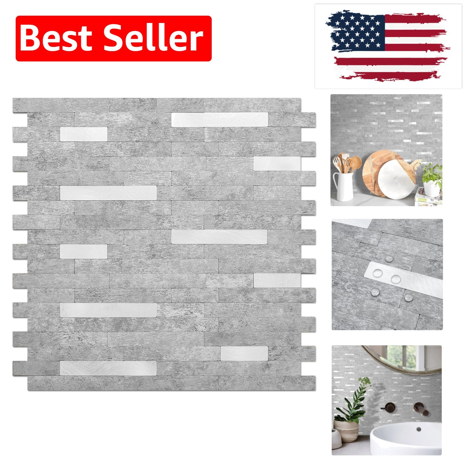 10 Sheets Peel and Stick Backsplash Wall Tiles, PVC Kitchen Backsplash Peel a…