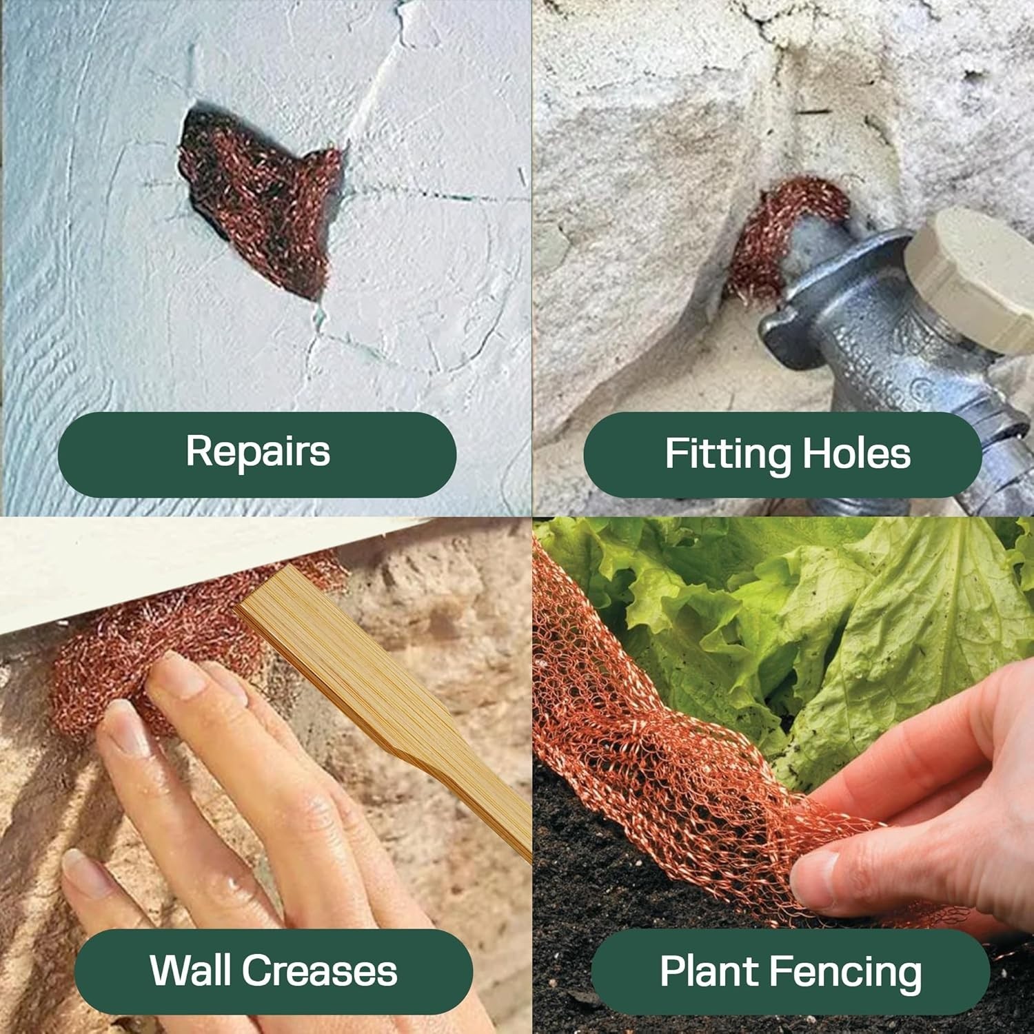 Copper Mesh Rodent Control, 5In X 32Ft Copper Wool for Hole Blocking