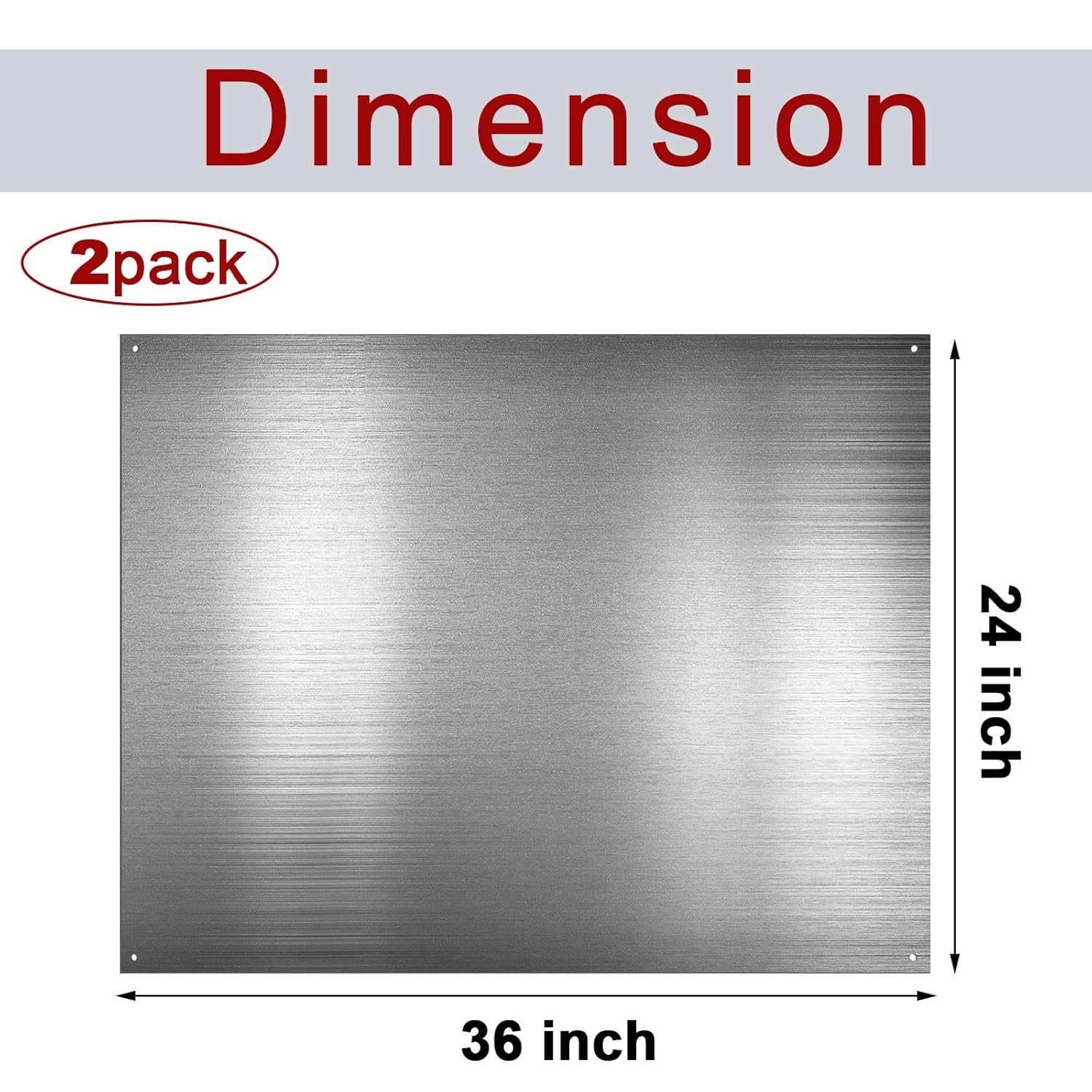 Elegant 24″ x 36″ Stainless Steel Reversible Backsplash for Kitchen Protection