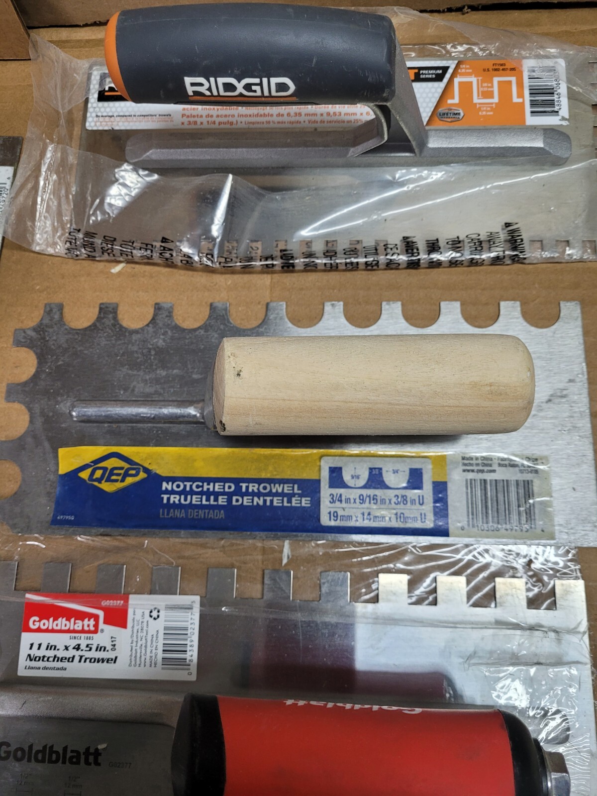 4 New Tile Trowels