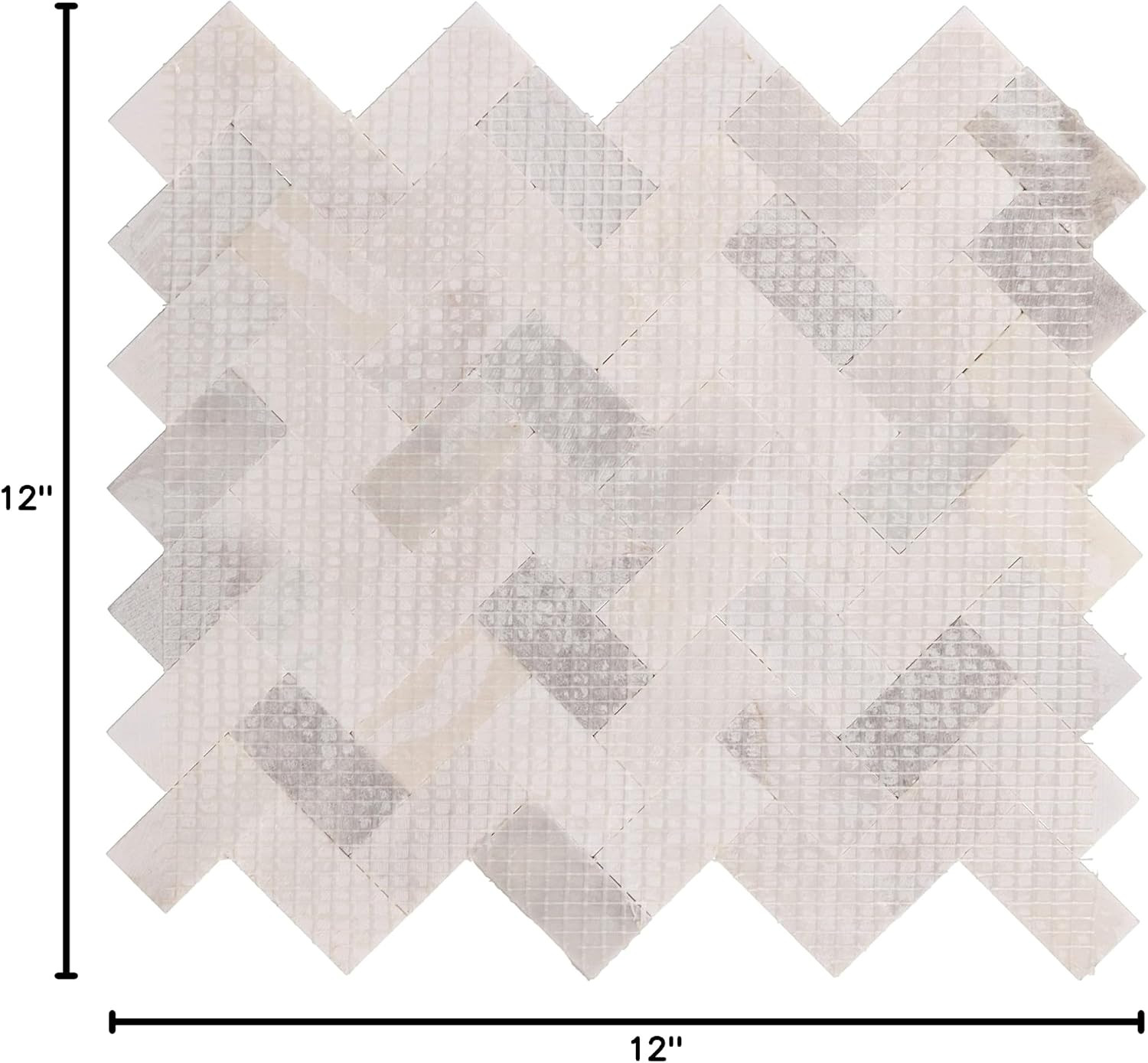 Stormy Mist Herringbone Mosaic Tile 12″x12″ – 10 Pieces, 7.5 SQFT
