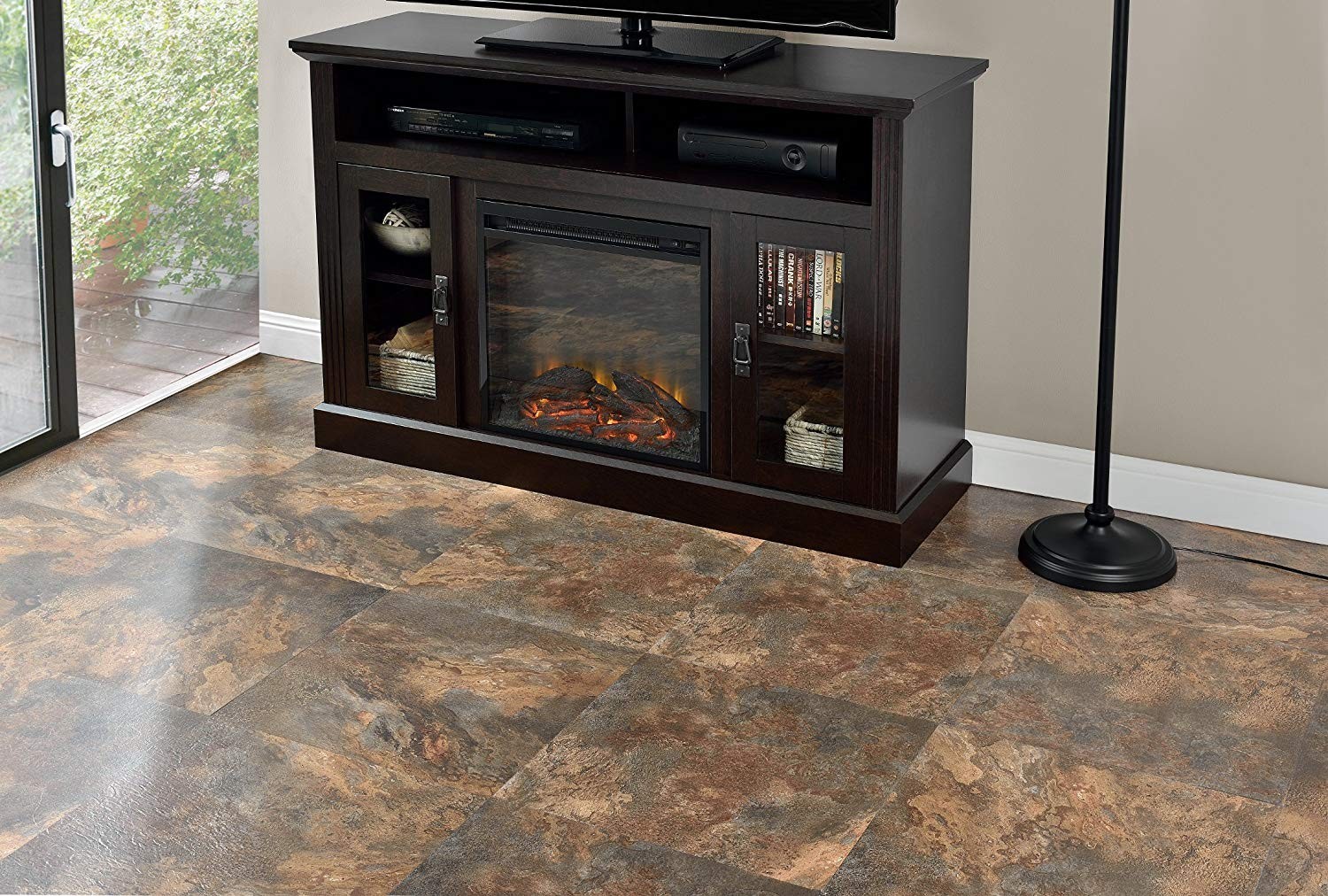 Majestic Self Adhesive 18-Inch Square Vinyl Floor 18×18 Rustic Copper Slate