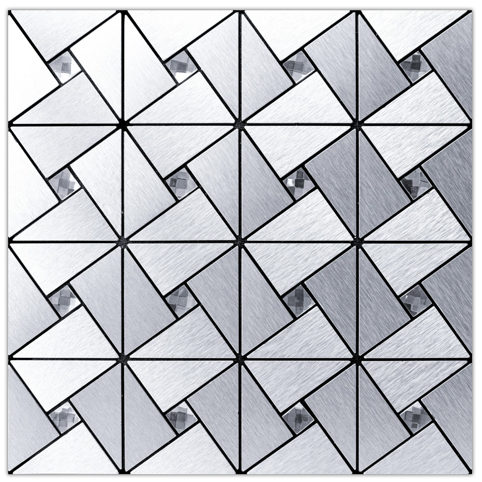 Art3d 10Pack 11.8X11.8 Peel and Stick Metal Backsplash Tile Bath Kitchen