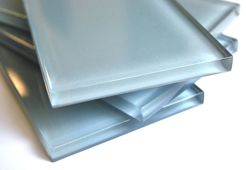Powder Blue 3×12 Shiny Subway Glass Tile Backsplash Shower Kitchen (1 SF)