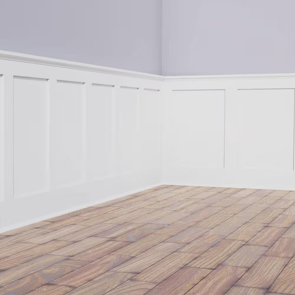 5/8 In. X 96 In. X 32 In. Expanded Cellular PVC Deluxe Shaker Wainscoting Mouldi