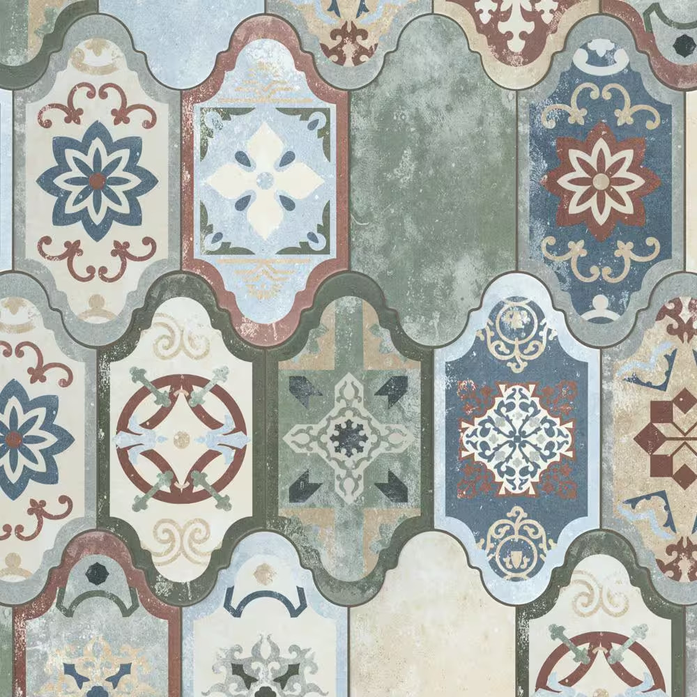 Corinto Provenzal Colors Mix 6-1/4 In. X 12-3/4 In. Porcelain Floor and Wall Til
